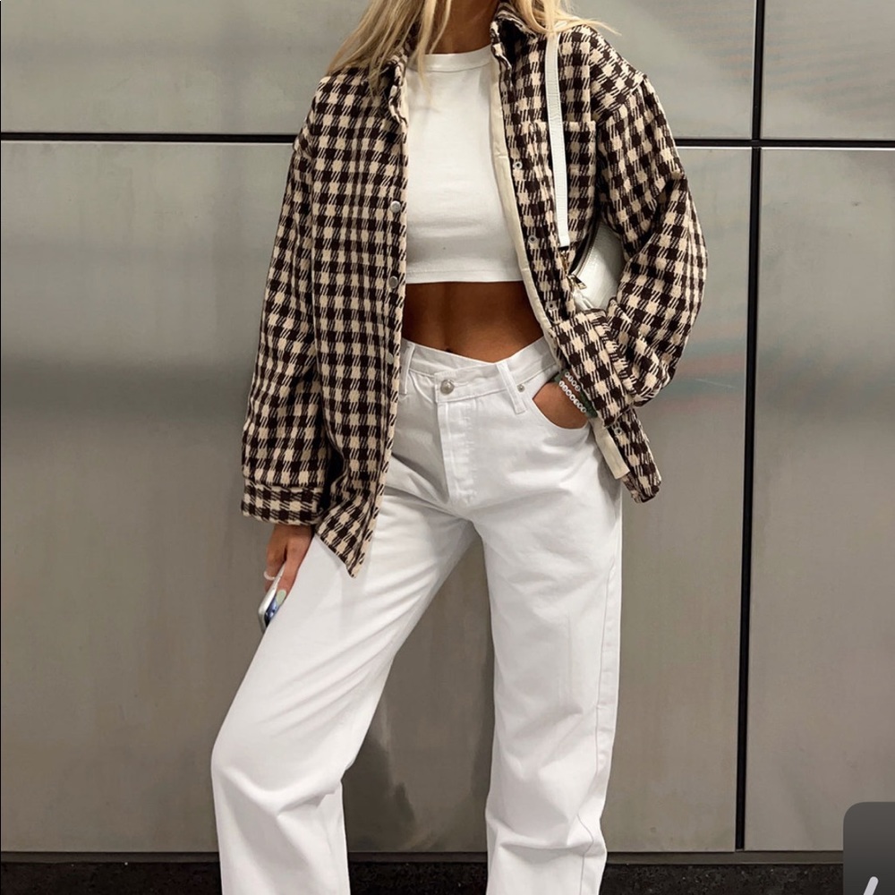 Princess Polly - Holly asymmetric white jean - size 4